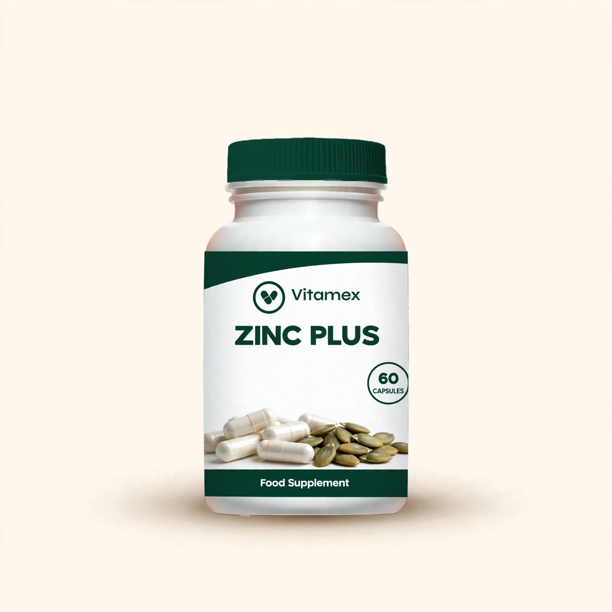 Zinc Plus capsules in the Vitamex pack